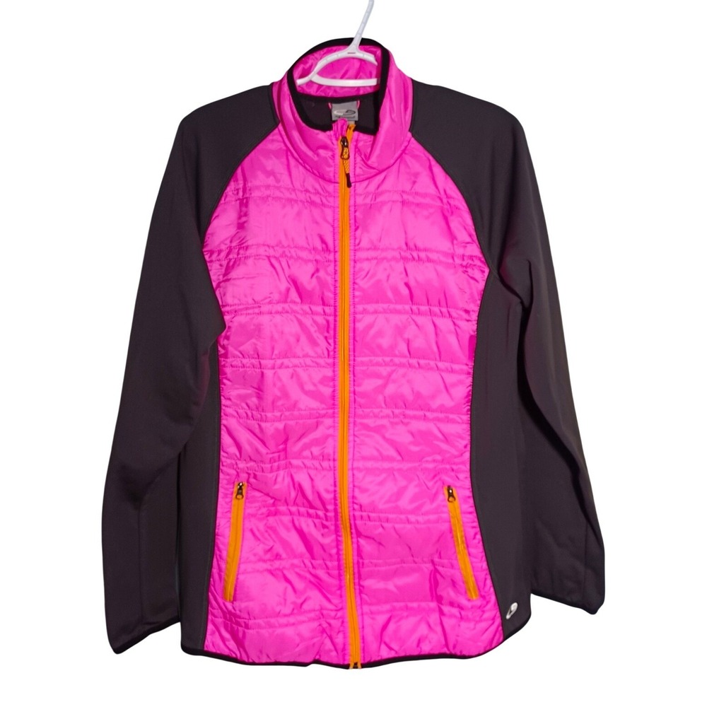 C9 by Champion Girls XXL Pink Black VentureLoft Hybrid Quilted Full Zip Jacket